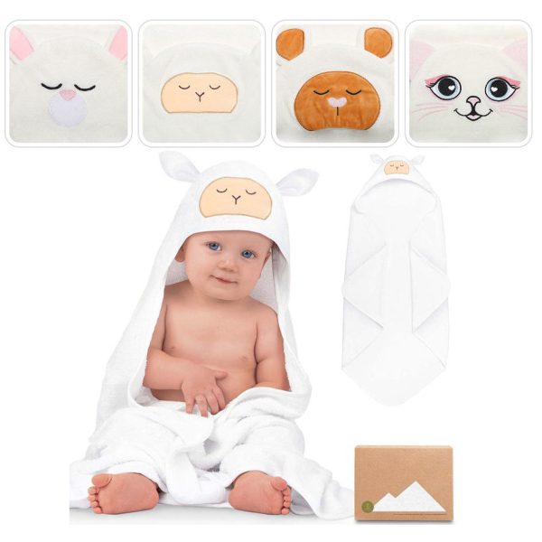 Cute Animal Design Poncho Hooded Bath Kid Poncho