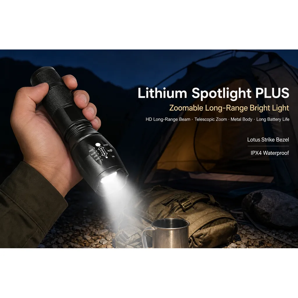 005 Rechargeable LED Flashlight White Laser Zoomable Tactical Torch