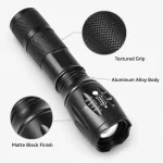 005 Rechargeable LED Flashlight White Laser Zoomable Tactical Torch