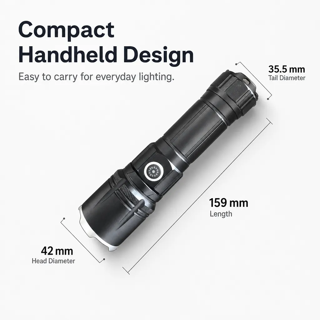 10 W Laser Zoom Flashlight 1000 lm Aluminum Alloy Rechargeable Torch