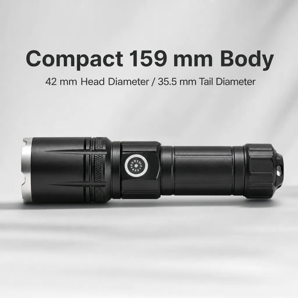 10 W Laser Zoom Flashlight 1000 lm Aluminum Alloy Rechargeable Torch