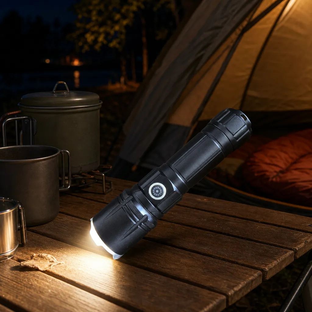 10 W Laser Zoom Flashlight 1000 lm Aluminum Alloy Rechargeable Torch