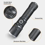 10 W Laser Zoom Flashlight 1000 lm Aluminum Alloy Rechargeable Torch