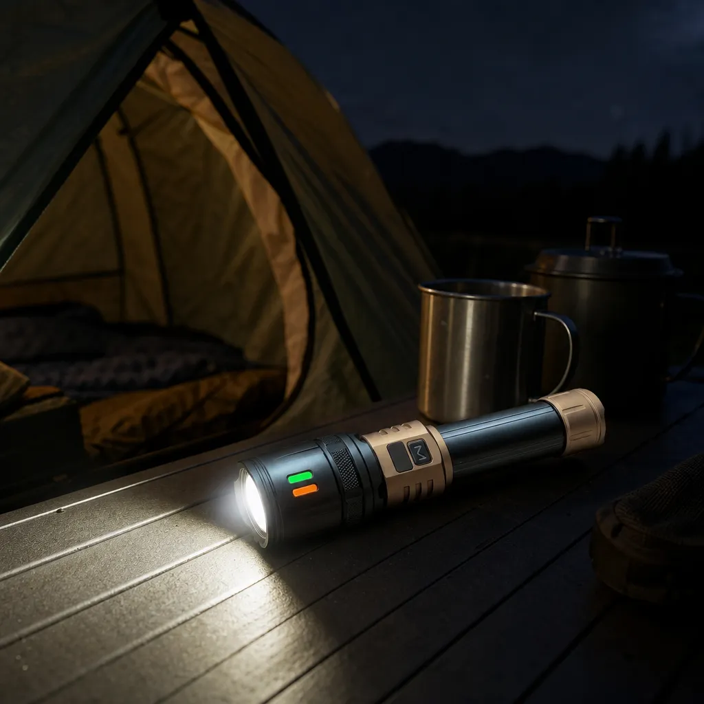 183Y 10 W Laser Rechargeable Zoom Flashlight, 1000 lm Aluminum Alloy Torch