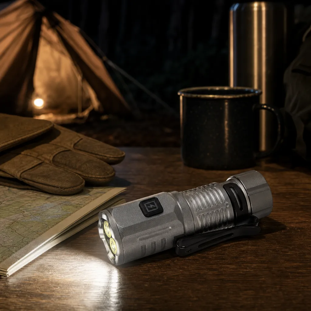 3 Lights Rechargeable LED Flashlight Mini Magnetic Tail Tactical Torch