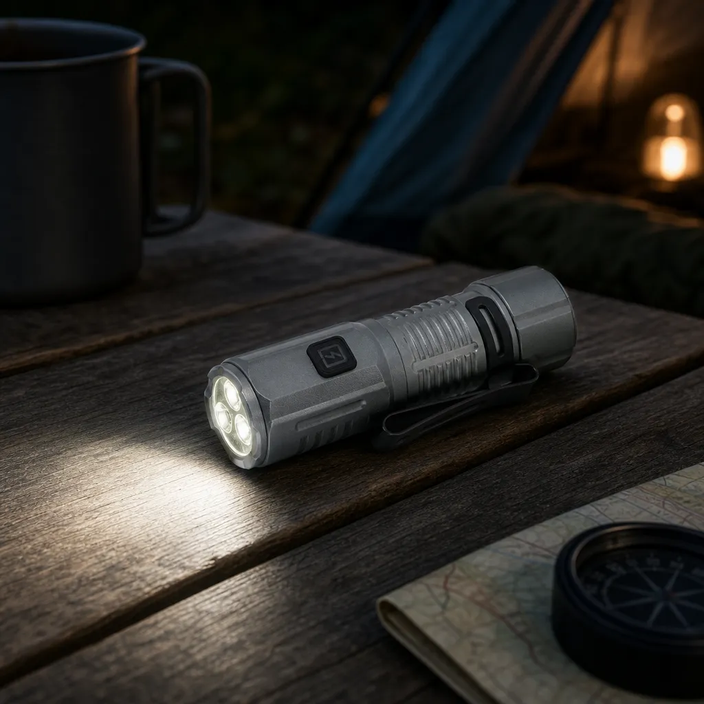 3 Lights Rechargeable LED Flashlight Mini Magnetic Tail Tactical Torch
