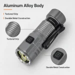 3 Lights Rechargeable LED Flashlight Mini Magnetic Tail Tactical Torch