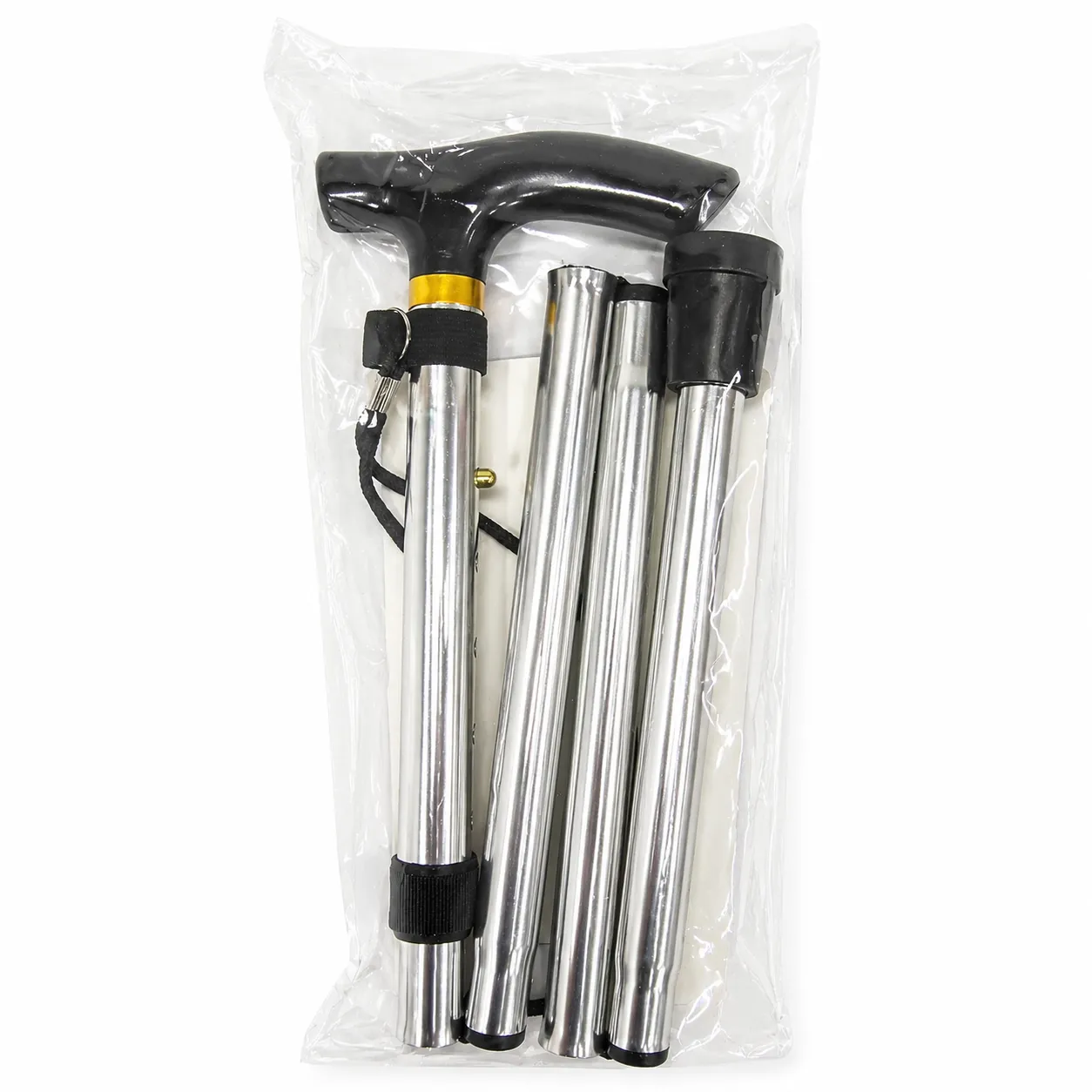 4-Section Lightweight Aluminum Alloy Folding Trekking Walking Cane
