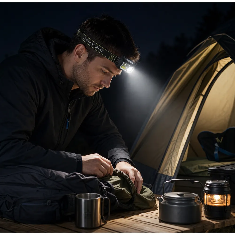 8 Modes Xpe+COB LED Headlamp