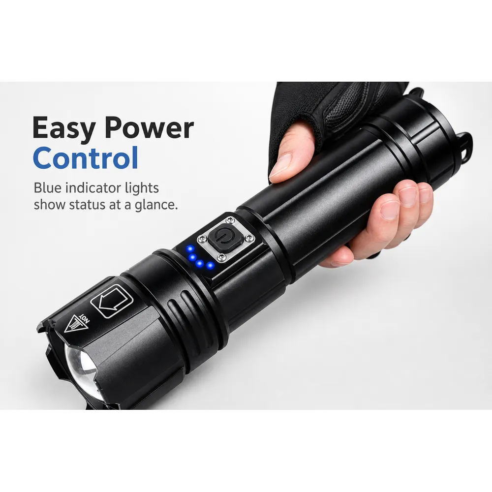 990000 High Lumens Rechargeable LED Flashlight