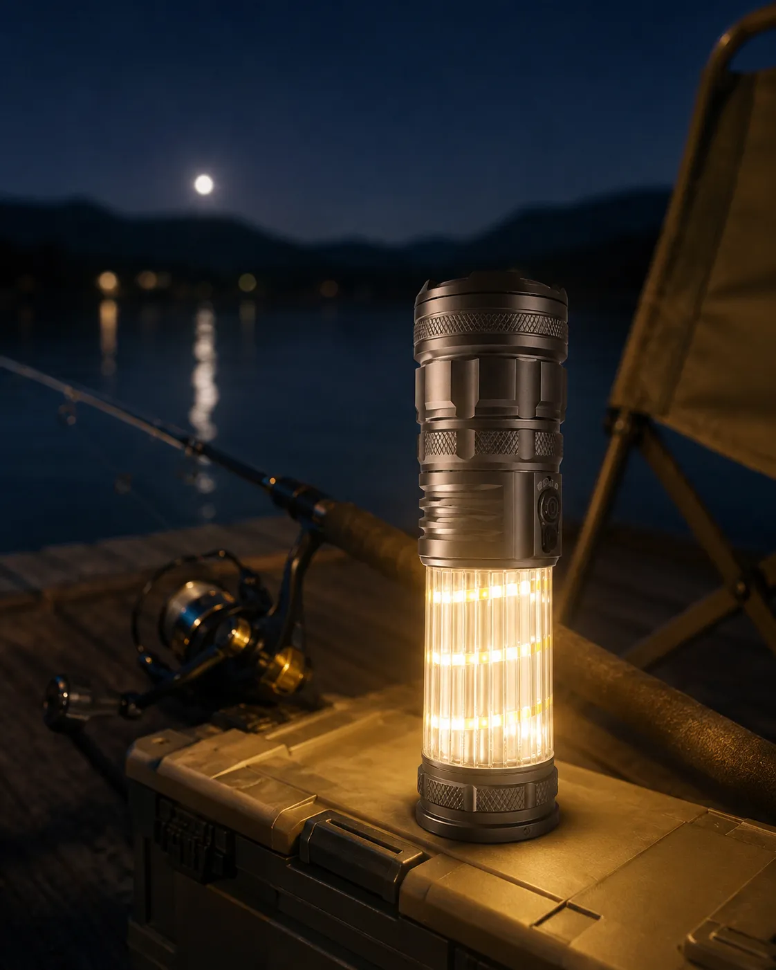 Rechargeable LED Flashlight Zoomable Camping Torch