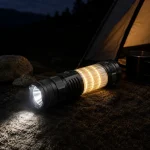 Rechargeable LED Flashlight Zoomable Camping Torch