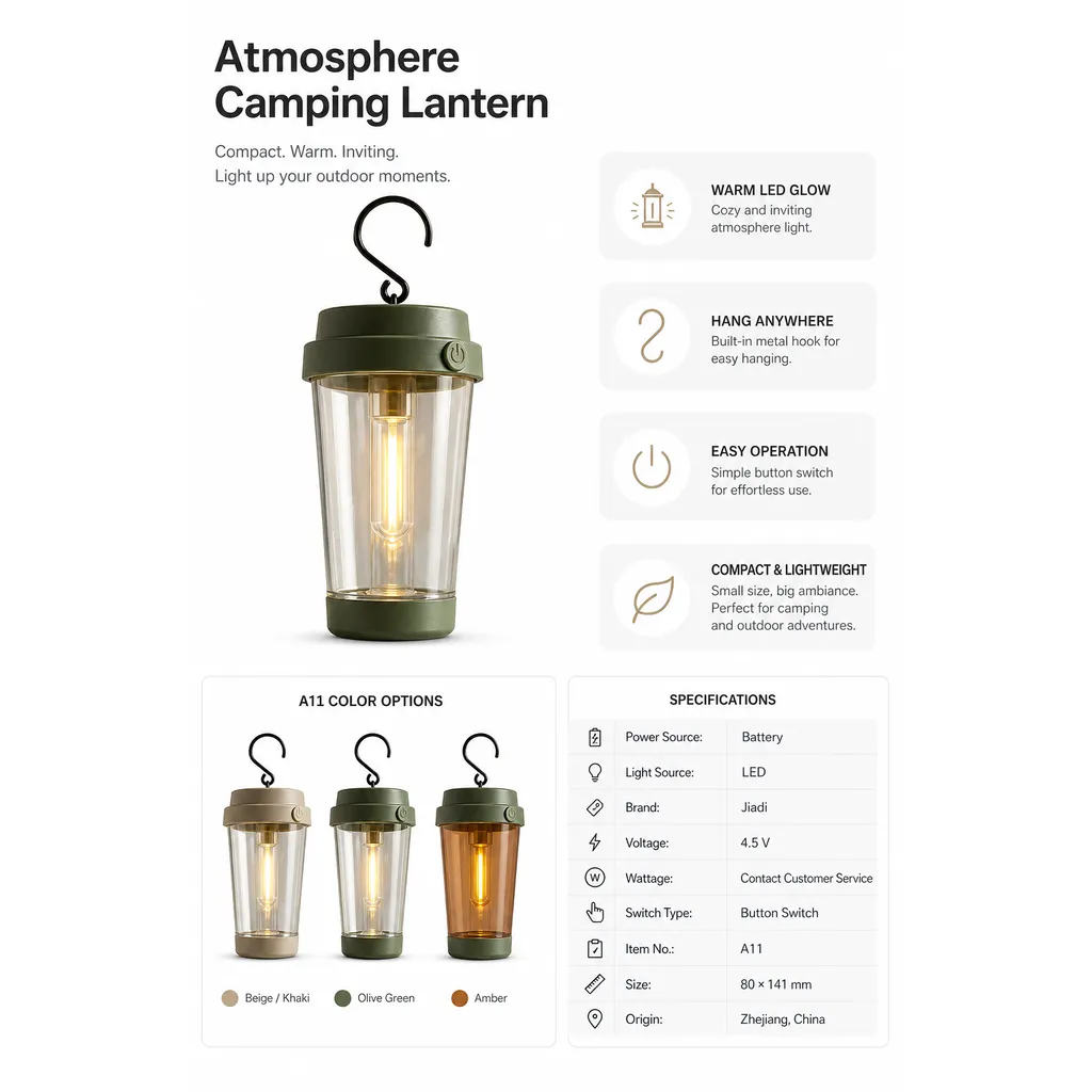 A11 Battery Powered LED Hanging Lantern