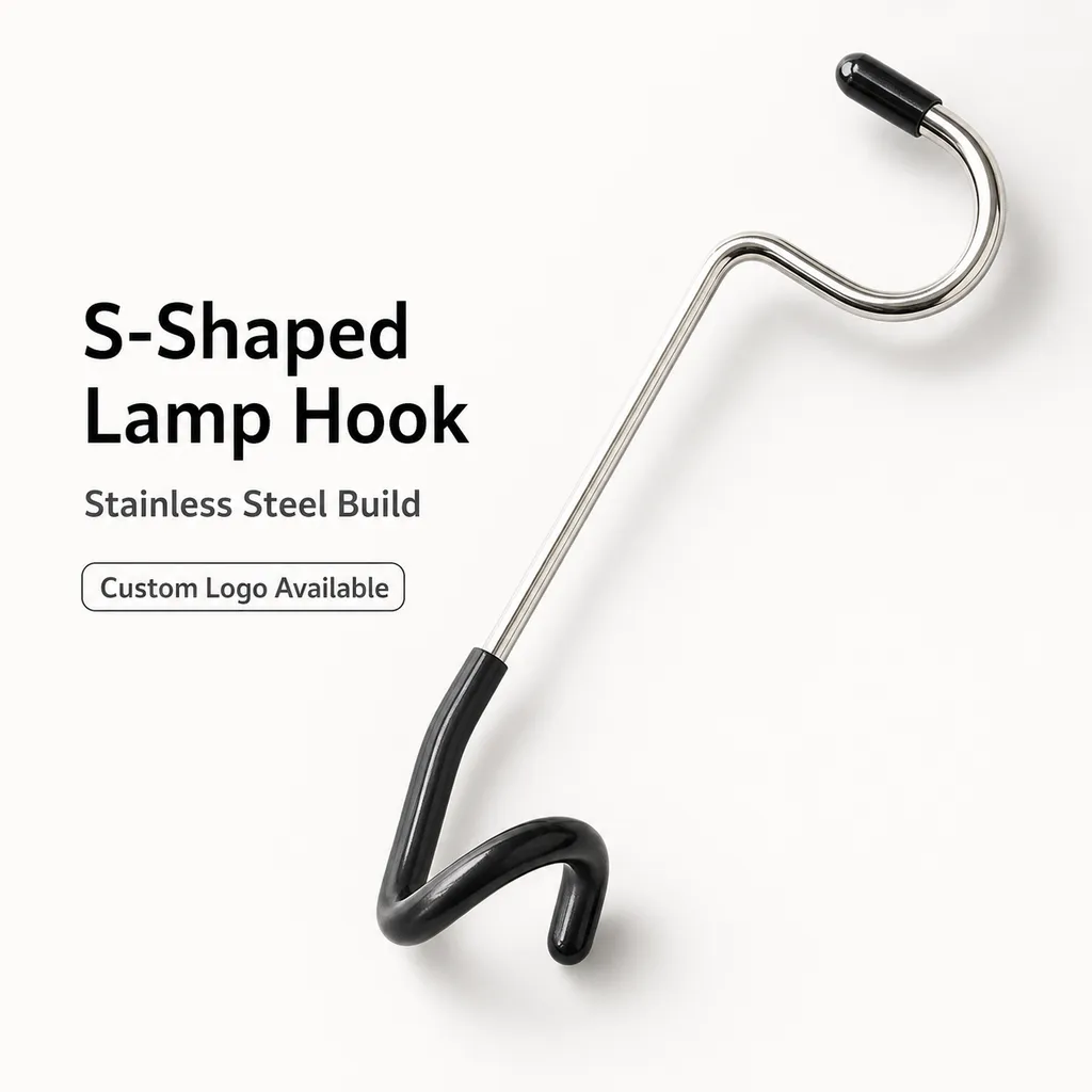 Jiadi A4 Black Stainless Steel S Type Fish Shape Lantern