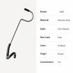 Jiadi A4 Black Stainless Steel S Type Fish Shape Lantern