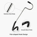 Jiadi A4 Black Stainless Steel S Type Fish Shape Lantern