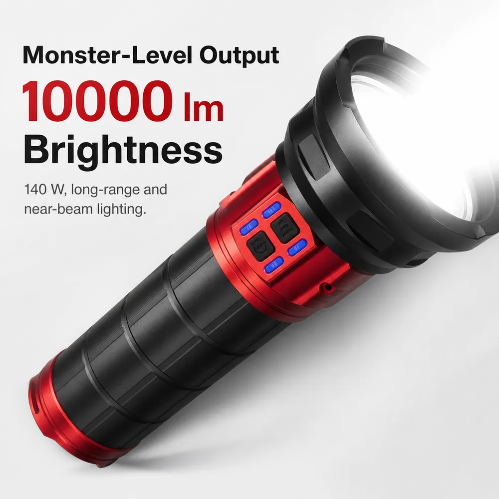 High-Power High-Lumen Brightness Strong Light Flashlight