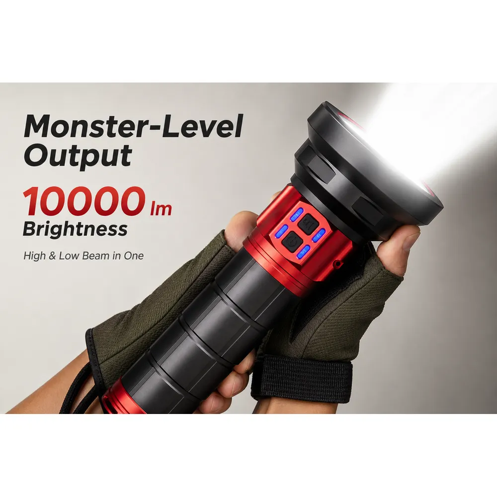 High-Power High-Lumen Brightness Strong Light Flashlight