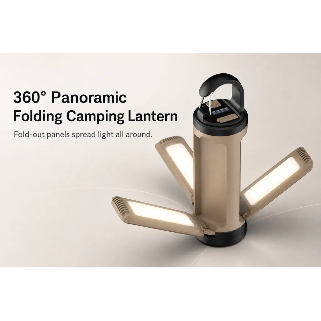 AL103 Rechargeable LED Camping Lantern 360 Panoramic Folding Tent Light