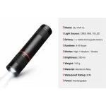Blukar Rechargeable High Lumens Super Bright Small Aluminum