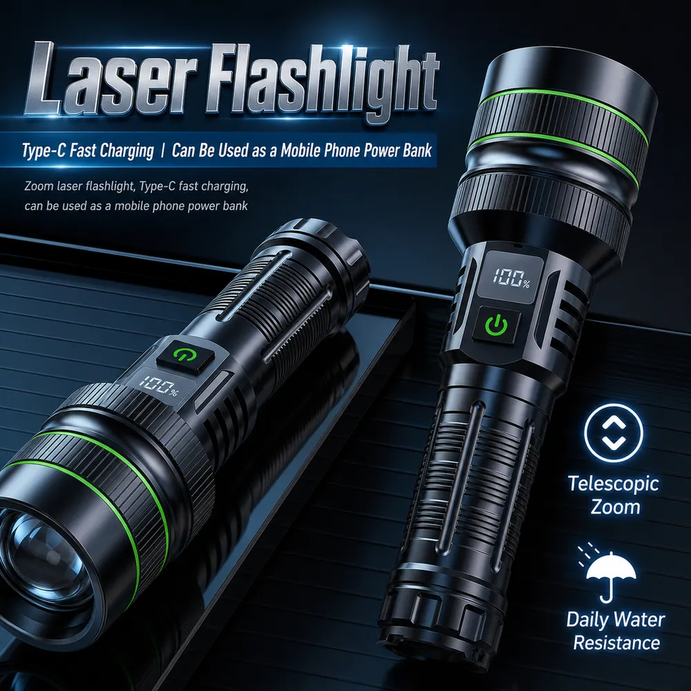 Super Bright 1000 Lumens Tactical LED Flashlight