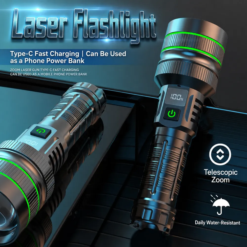 Super Bright 1000 Lumens Tactical LED Flashlight