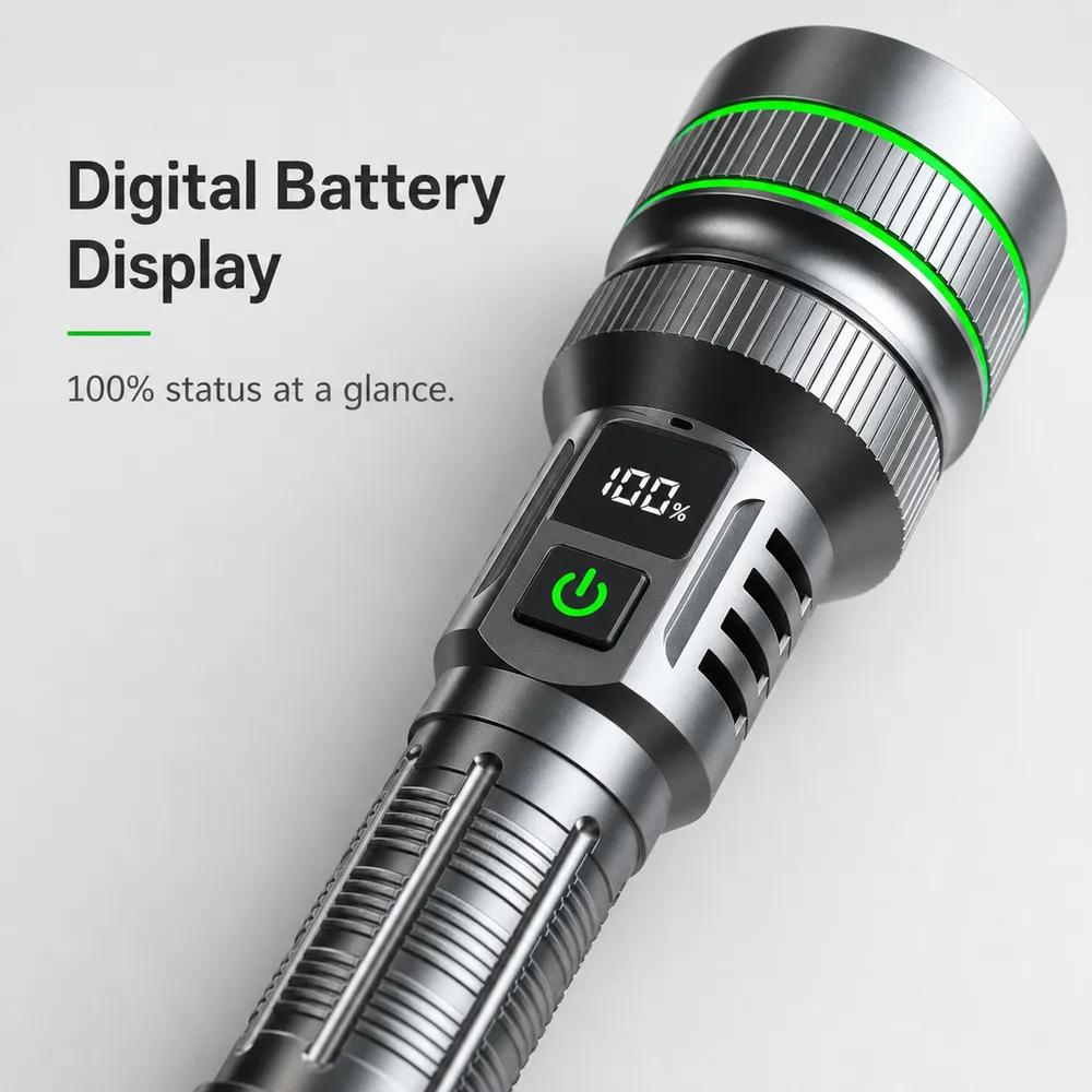 Super Bright 1000 Lumens Tactical LED Flashlight