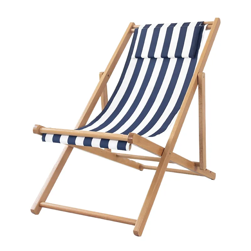 Modern Solid Wood Oxford Fabric Foldable Lounger Chairs Modern Solid Wood Oxford Fabric Foldable Lounger Chairs
