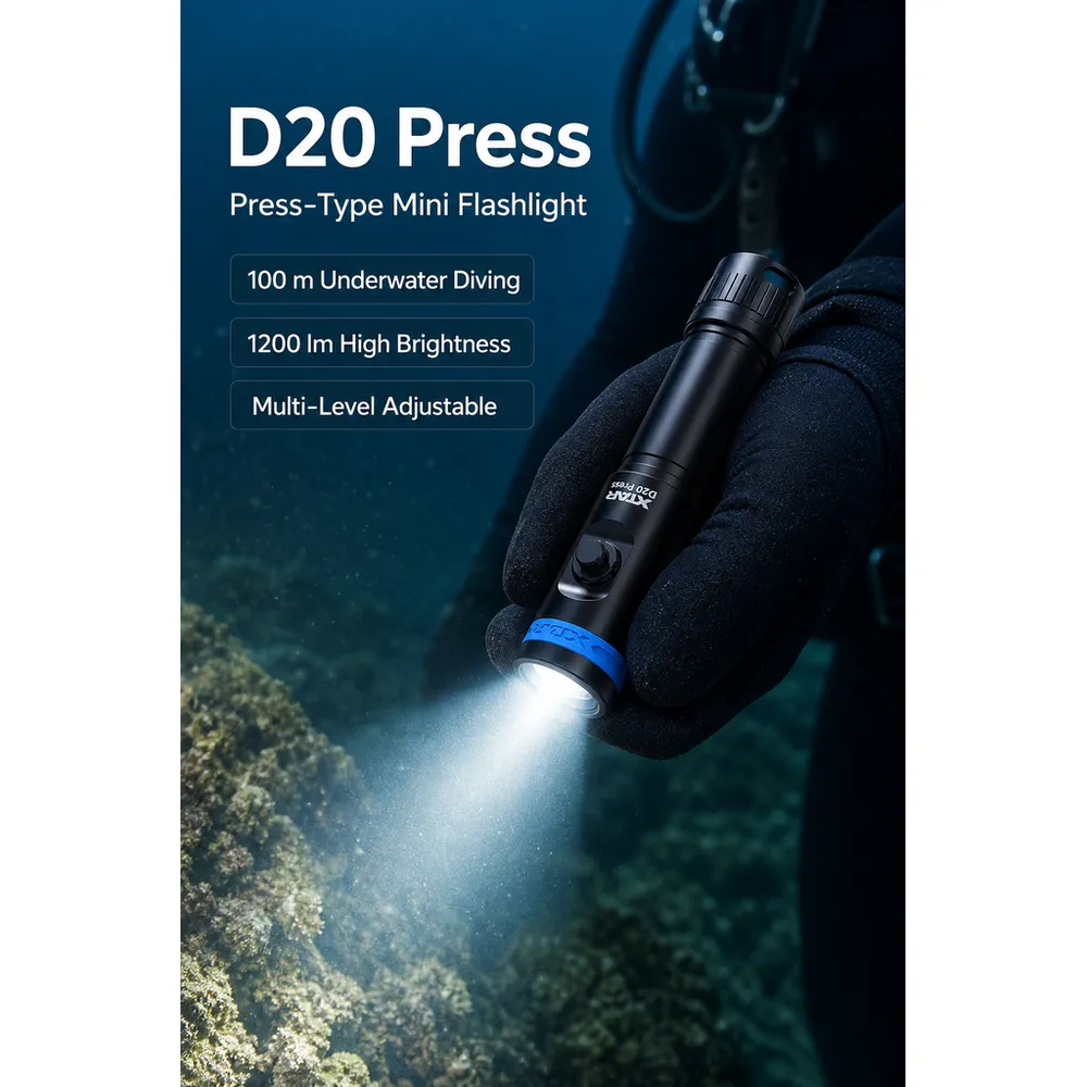 For Pointer DL1 Mini Waterproof Scuba Diving Flashlight