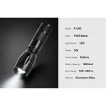 F-005 LED Flashlight Zoomable Tactical Torch