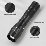 F-005 LED Flashlight Zoomable Tactical Torch