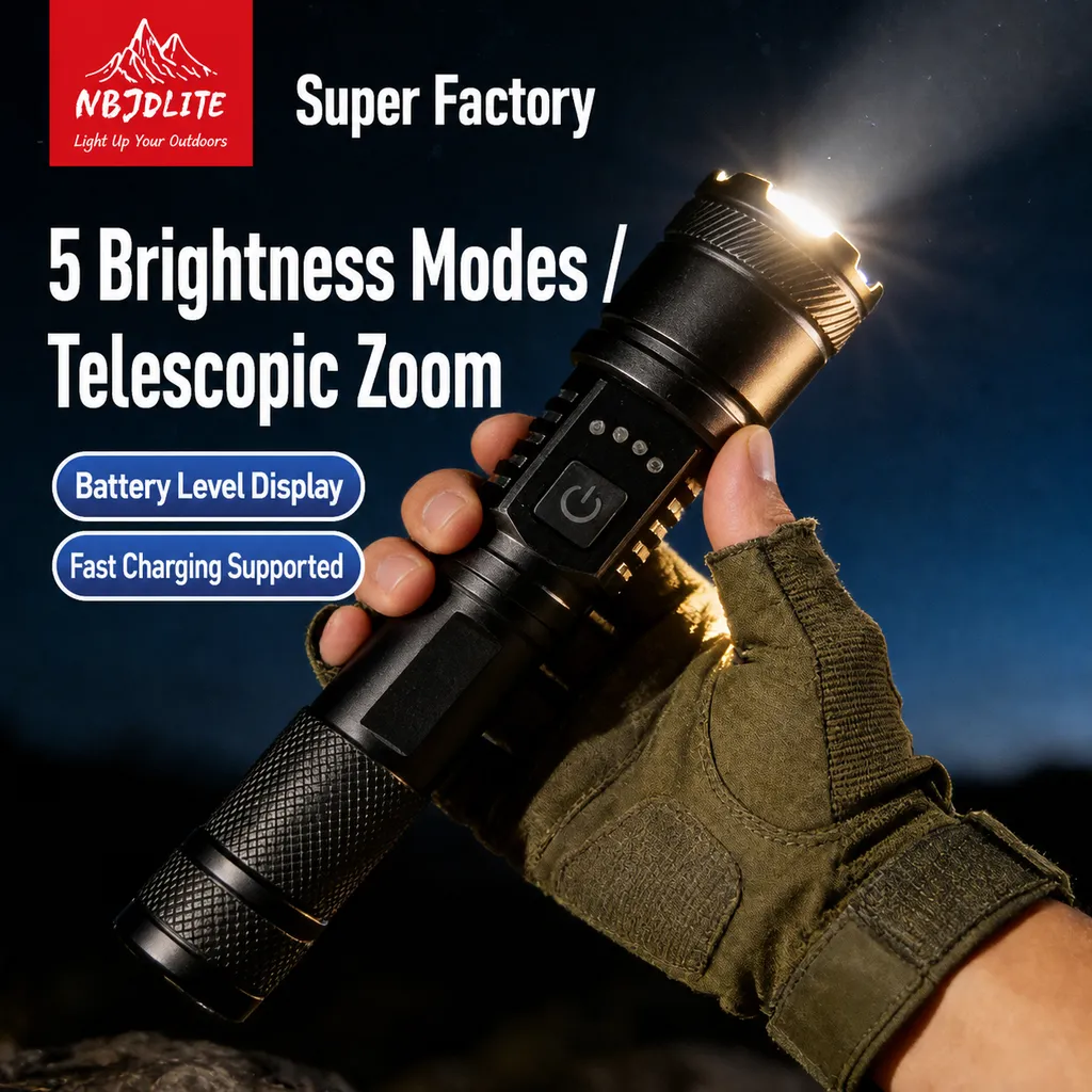 F-952 Rechargeable Laser Flashlight Zoomable Tactical Torch