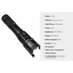 F-952 Rechargeable White Laser Flashlight
