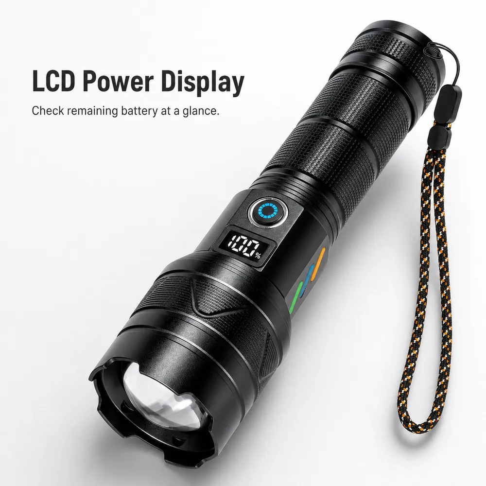 USB-C Rechargeable 1000-Lumen Tactical LED Flashlight