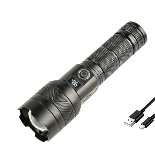 USB-C Rechargeable 1000-Lumen Tactical LED Flashlight