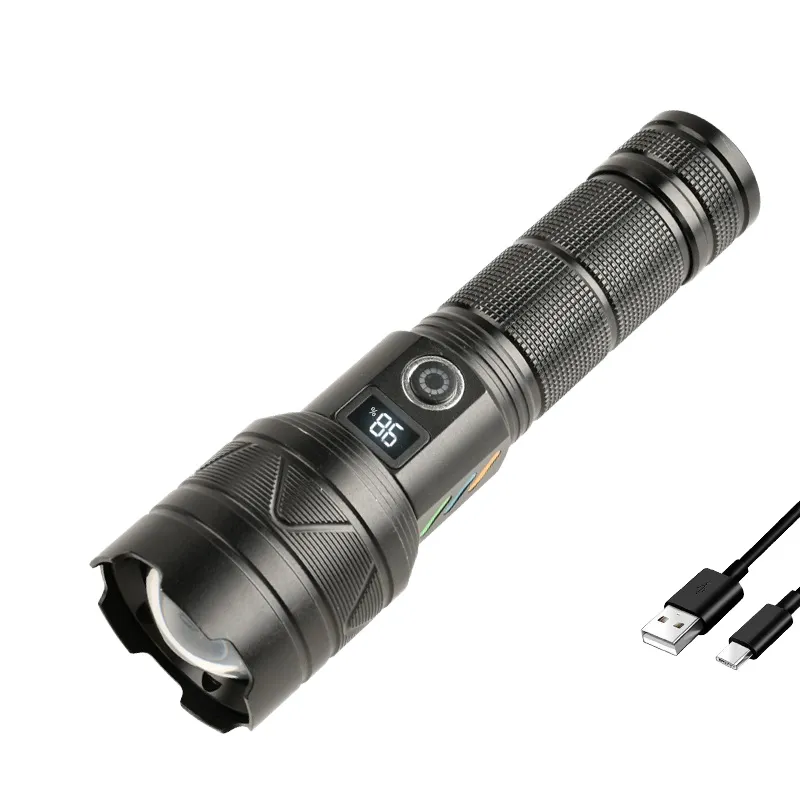 USB-C Rechargeable 1000-Lumen Tactical LED Flashlight USB-C Rechargeable 1000-Lumen Tactical LED Flashlight