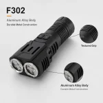 F302 Aluminum Alloy Rechargeable Dual LED COB Flashlight