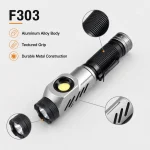 F303 1000 lm Rechargeable 90° Rotating Head Flashlight with COB Side Light