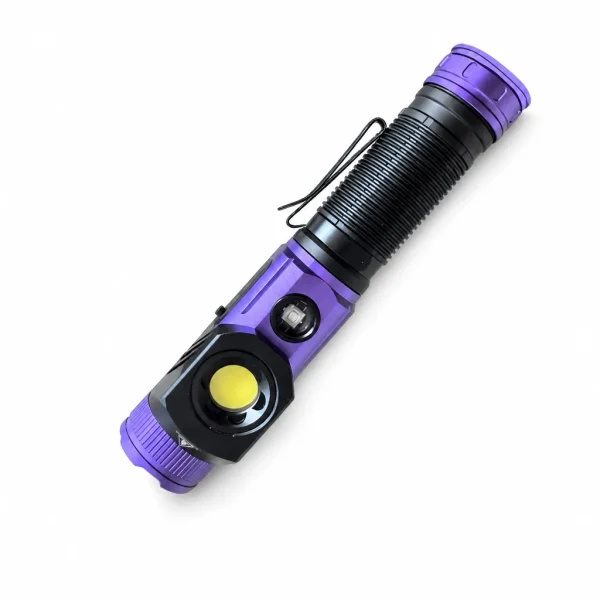 F303X 1000 lm Rotating Head LED Flashlight with COB UV Light