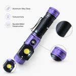 F303X 1000 lm Rotating Head LED Flashlight with COB UV Light
