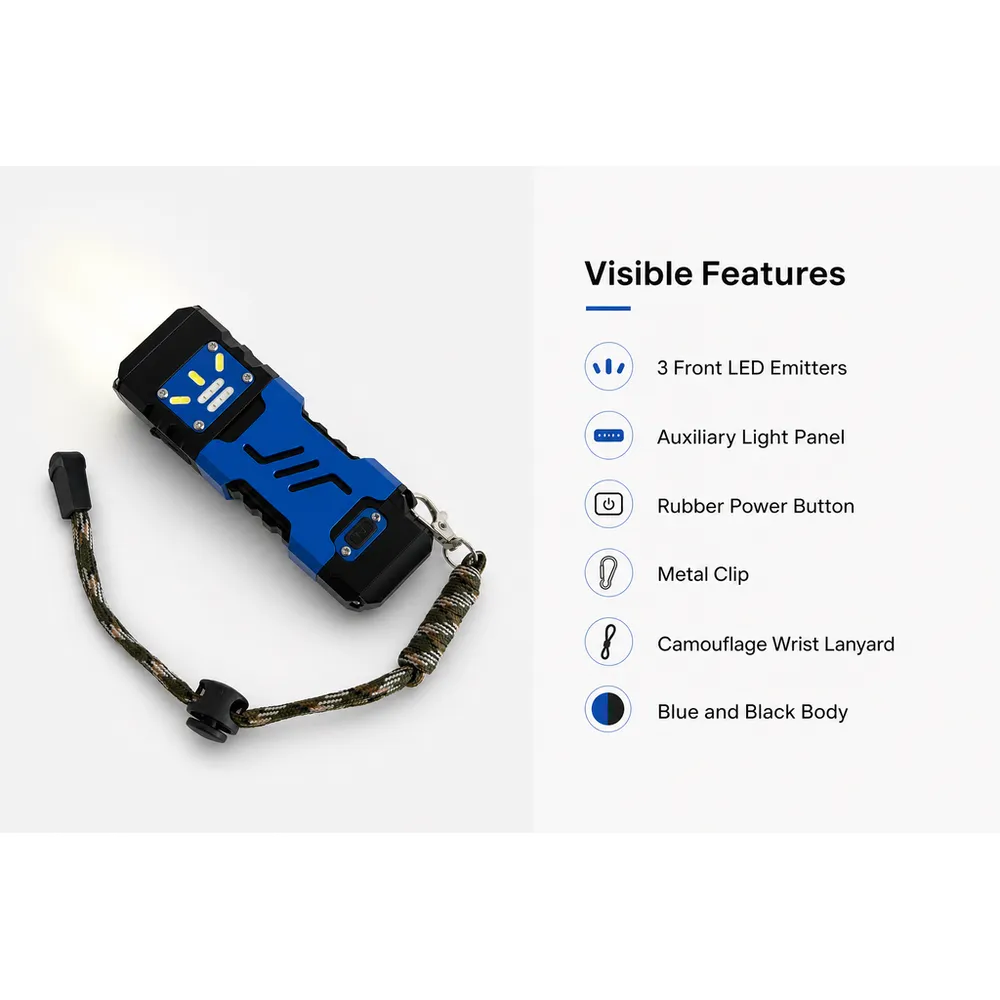 F333 Rechargeable Multifunction LED Flashlight