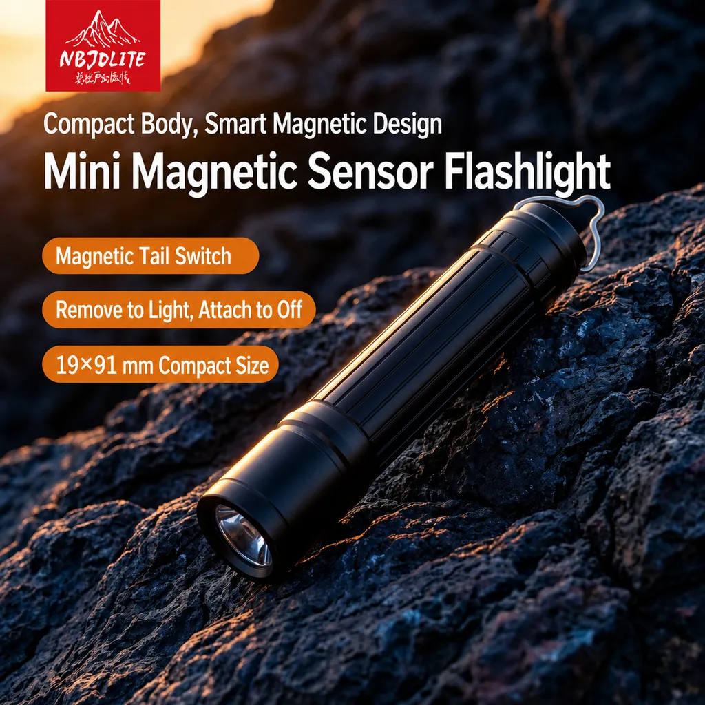 F949 Mini Magnetic Switch LED Flashlight Keychain Torch