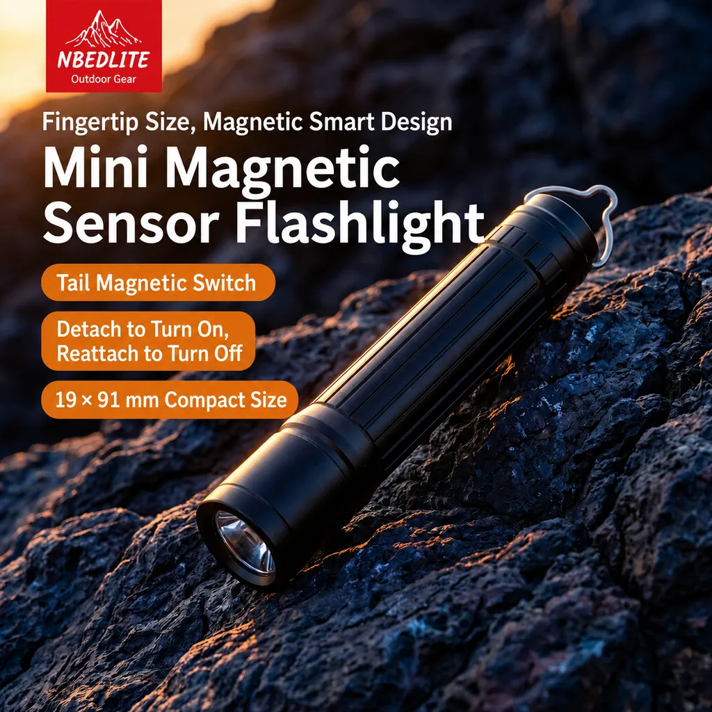 F949 Mini Magnetic Switch LED Flashlight Keychain Torch