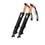 Foldable 3-section Nordic Walking Sticks Telescopic Hiking Poles