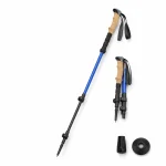 Foldable 3-section Nordic Walking Sticks Telescopic Hiking Poles