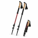 Foldable 3-section Nordic Walking Sticks Telescopic Hiking Poles
