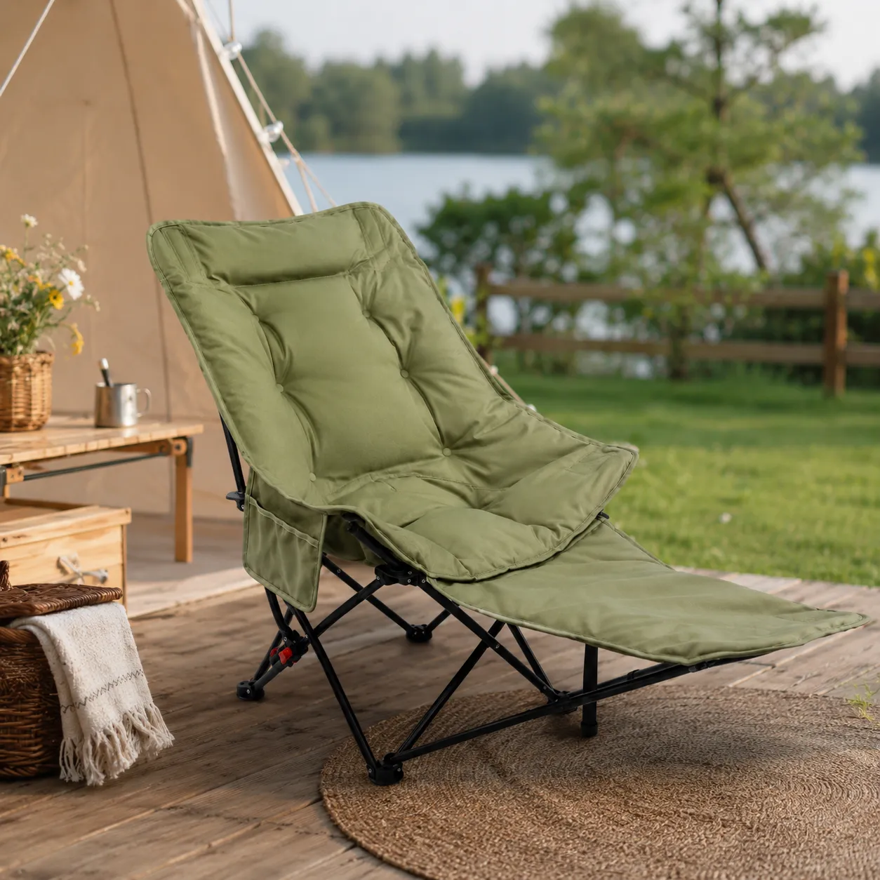 Modern Portable Three-level Backrest Outdoor Furniture
