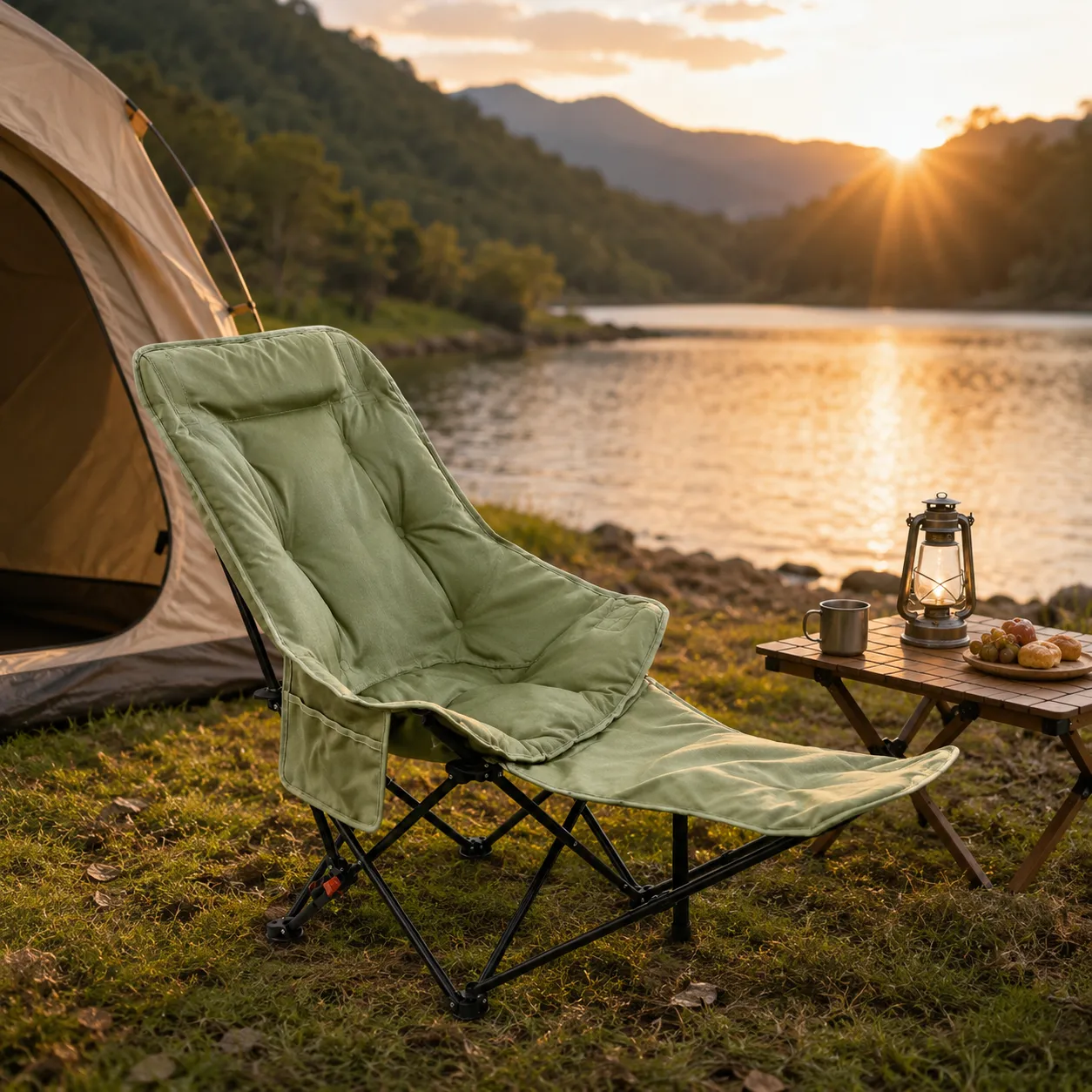 Modern Portable Three-level Backrest Outdoor Furniture