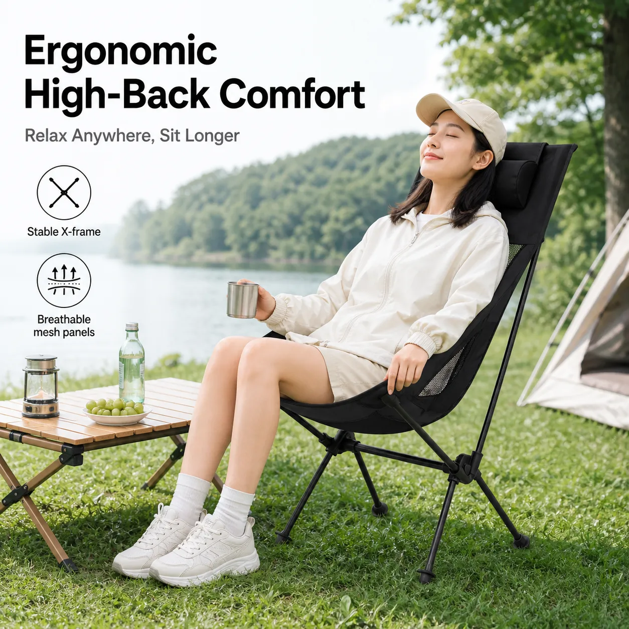 Ultra-Light Steel Frame Folding Chair