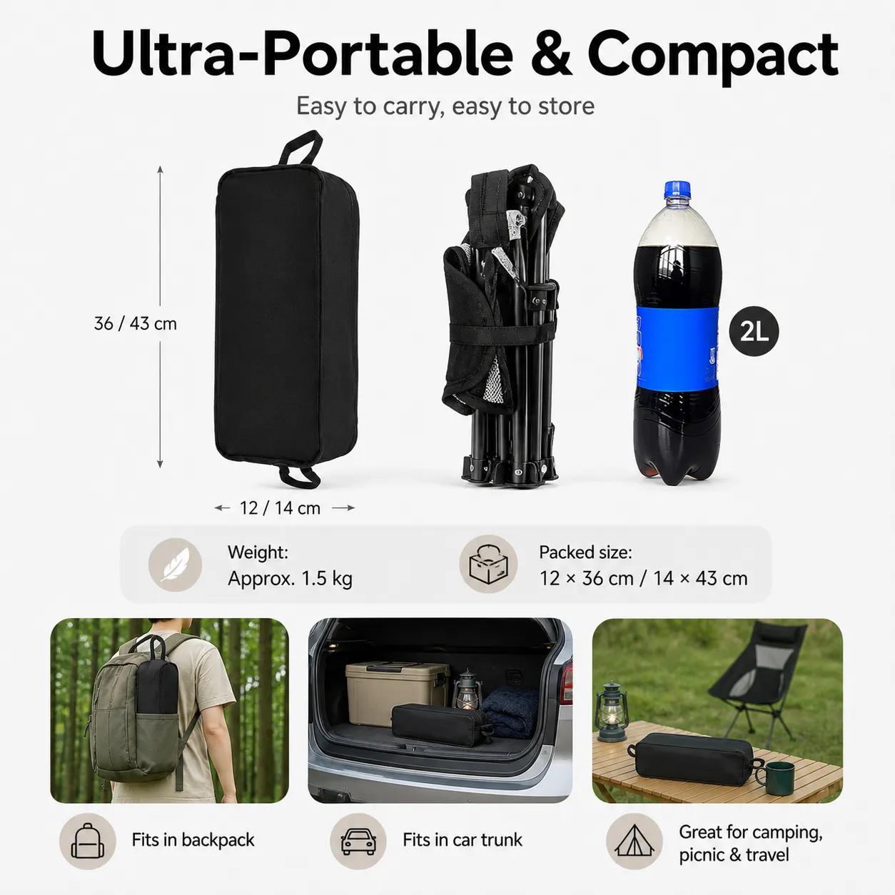Ultra-Light Steel Frame Folding Chair